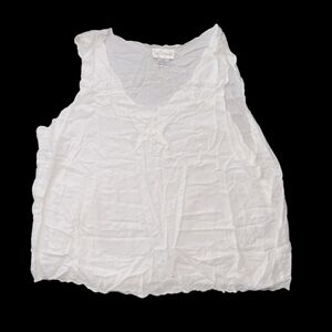 Bali Emerald White Butterfly Top Size 2X
